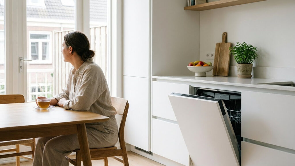 stilste vaatwasser 2025 in een open keuken, voor rust in huis op drukke avonden.
